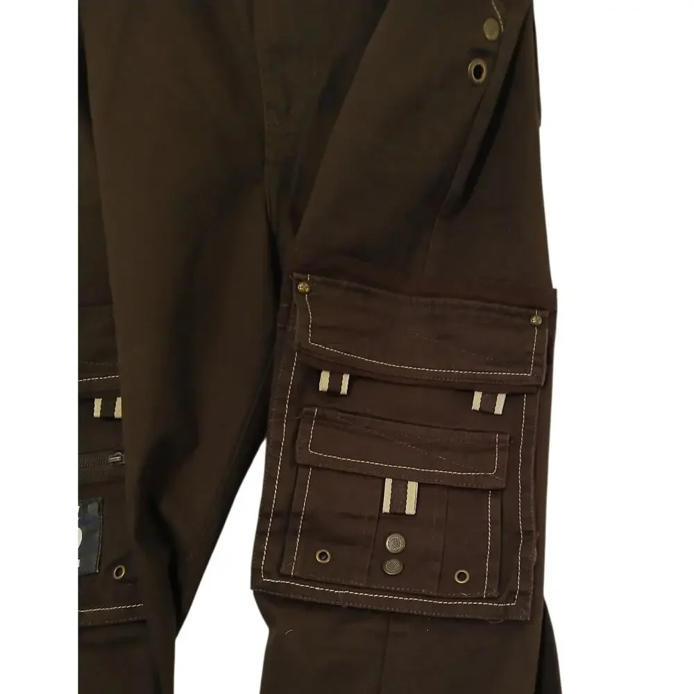 PJ Mark Mens Brown Cargo Pants 36x32 NWT Loose Fit Multi‎ Pocket Utility i-fe - Picture 10 of 12